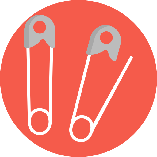 Safety pins Generic Circular icon