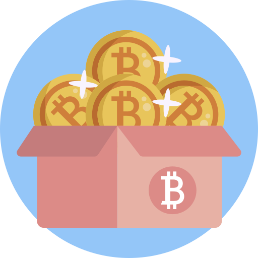 bolsa de bitcoin icono gratis