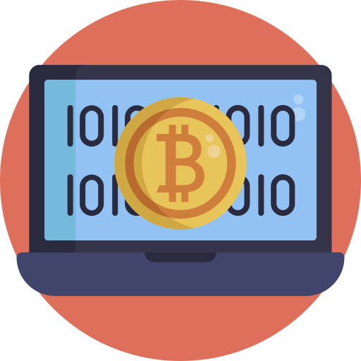 cifrado de bitcoin icono gratis