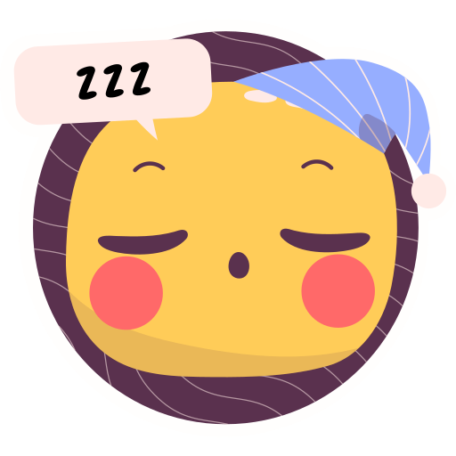 Sleepy Stickers - Free smileys Stickers