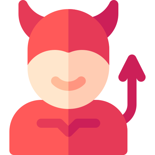 Devil Basic Rounded Flat icon