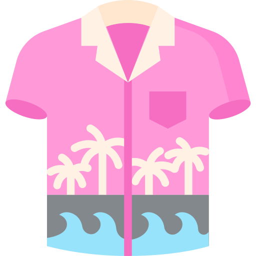 camisa hawaiana icono gratis