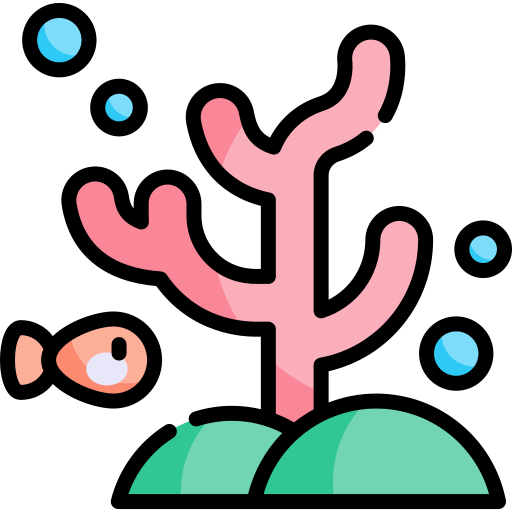 Coral reef Kawaii Lineal color icon