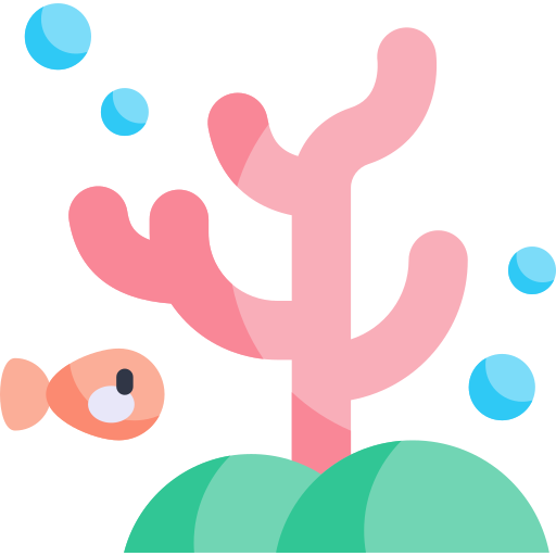 Coral reef Kawaii Flat icon