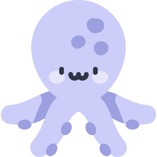 Octopus Kawaii Flat icon