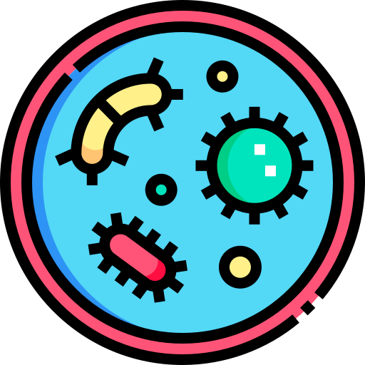 Bacteria Detailed Straight Lineal color icon