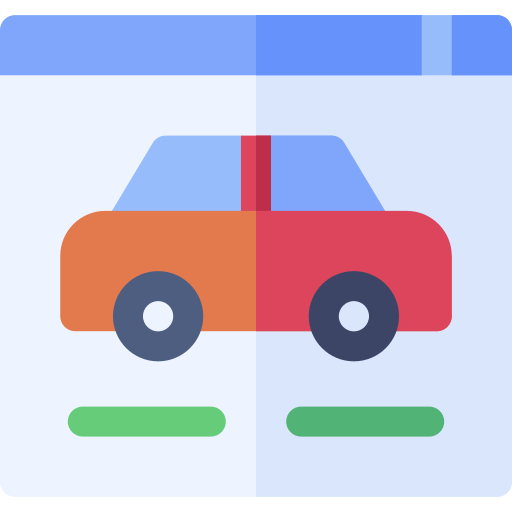 alquiler de coches icono gratis