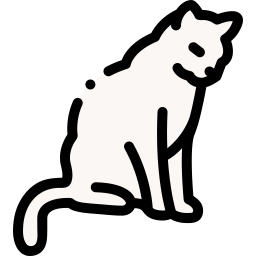 White cat 3 icon - Free white animal icons