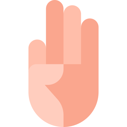 Hand Basic Straight Flat icon