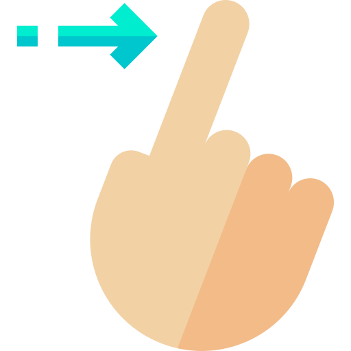 Hand Basic Straight Flat icon