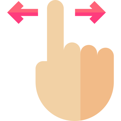 Hand Basic Straight Flat icon