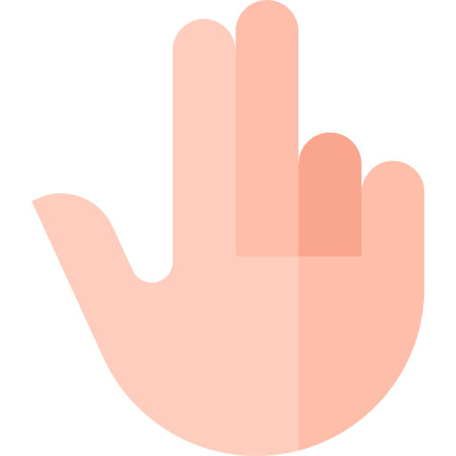 Hand Basic Straight Flat icon