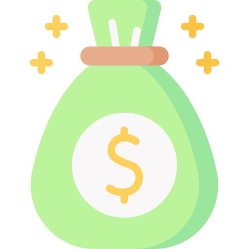 bolsa de dinero icono gratis