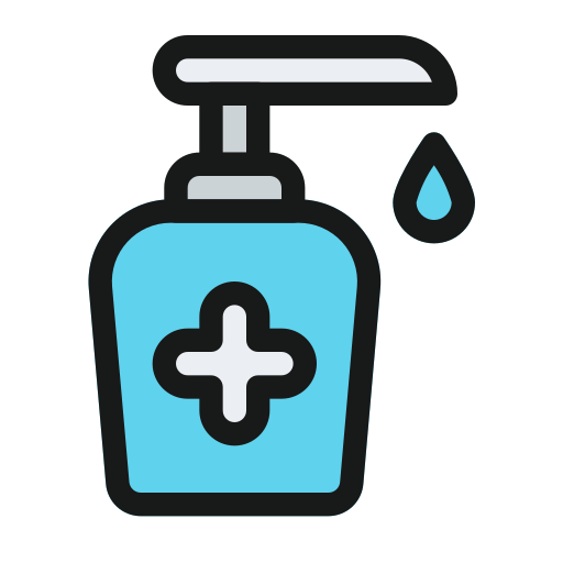 Hand sanitizer Generic Outline Color icon