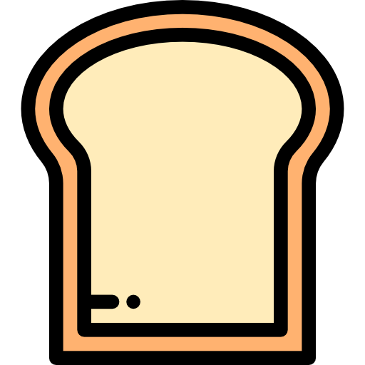 Bread Detailed Rounded Lineal Color Icon