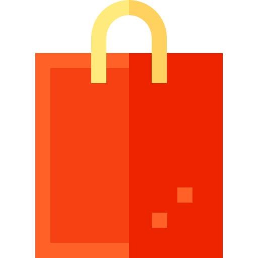 Shopping bag Basic Straight Flat icon