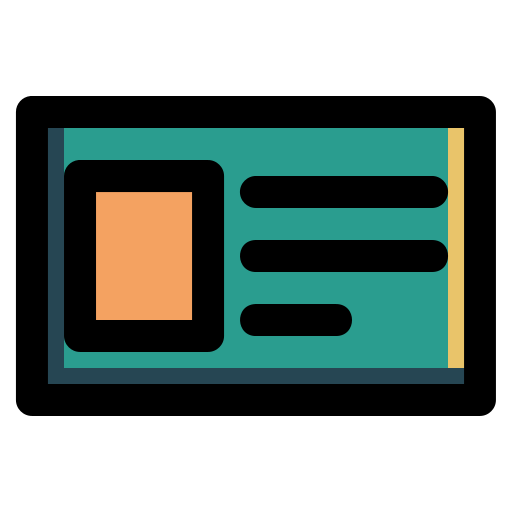 Id card Generic Outline Color icon