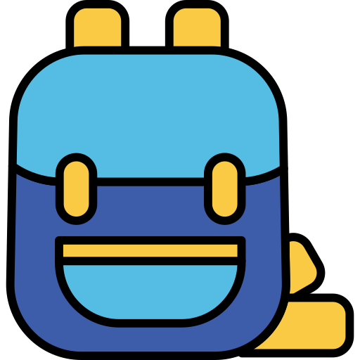 bolsa para la escuela icono gratis