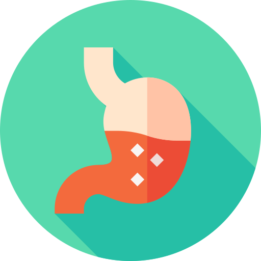 Indigestion Flat Circular Flat icon