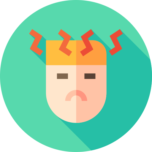 Headache Flat Circular Flat icon