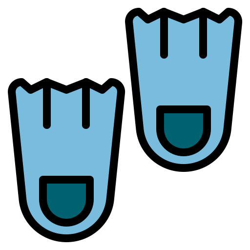 Flippers Generic Outline Color icon