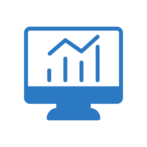 Bar chart Generic Blue icon