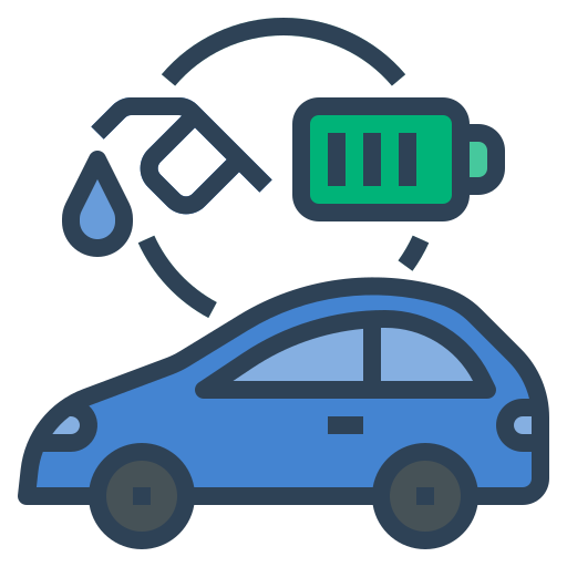 Hybrid car free icon Hybrid car free icon