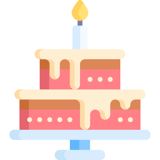 pastel de cumpleaños icono gratis