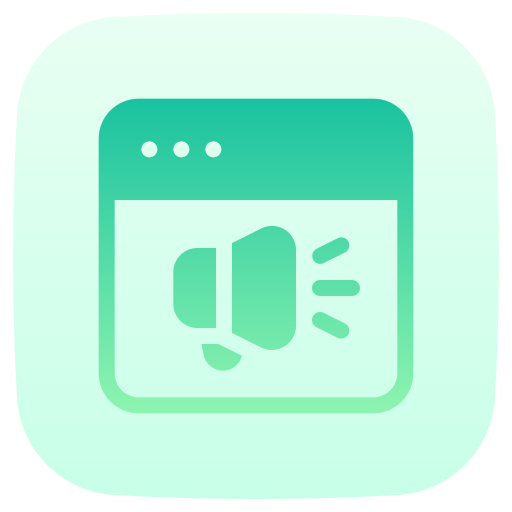 anuncio publicitario icono gratis