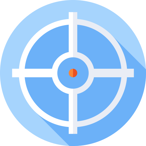 Objective Flat Circular Flat icon