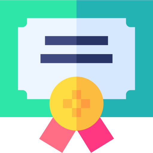 Certificate Basic Straight Flat icon