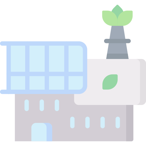 Eco factory free icon Eco factory free icon
