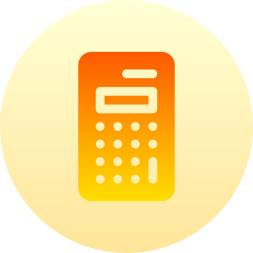 Calculator Basic Gradient Circular icon