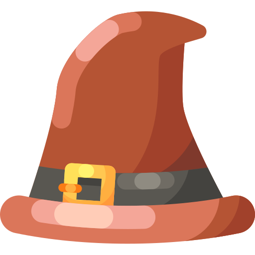 sombrero de bruja icono gratis