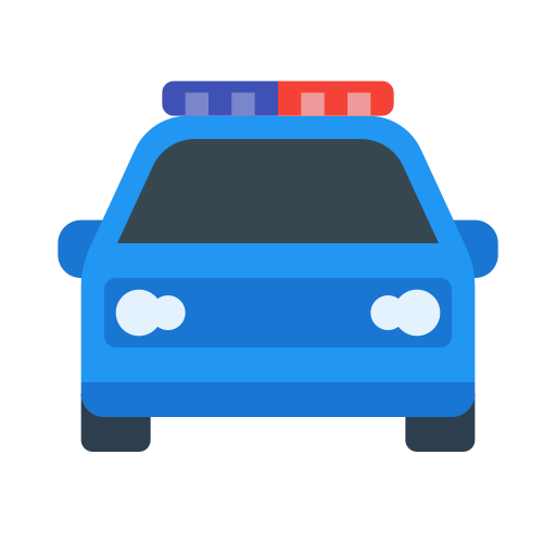 coche de policía icono gratis