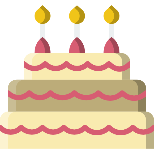 pastel de cumpleaños icono gratis