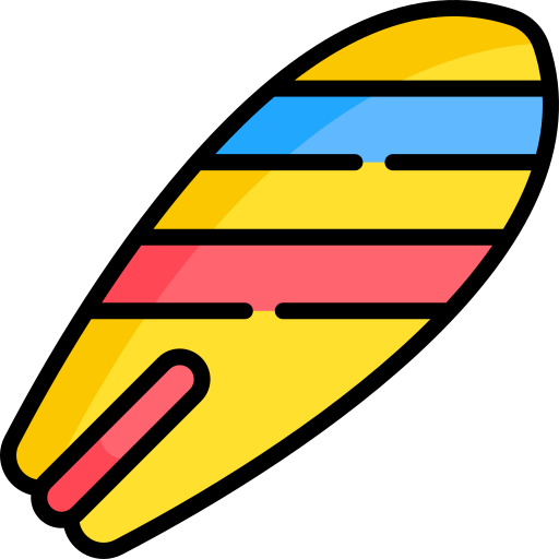 Surf board Special Lineal color icon