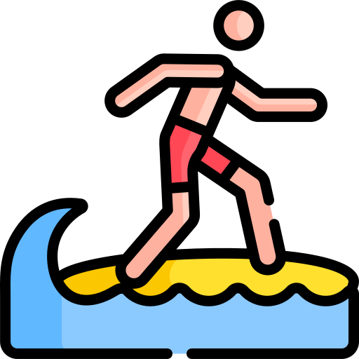 Surfing - free icon