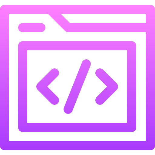 Coding Basic Gradient Lineal color icon