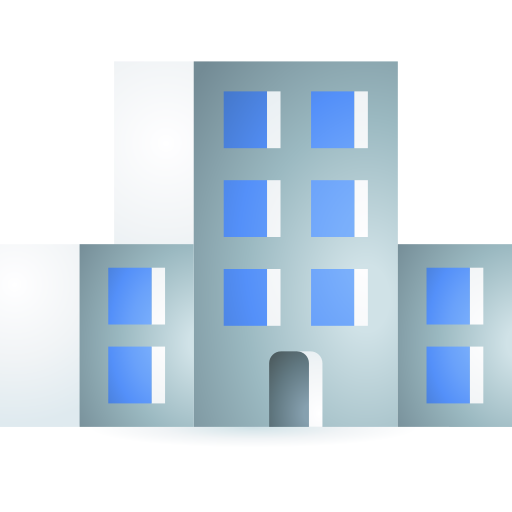 Office building 3D Toy Gradient icon