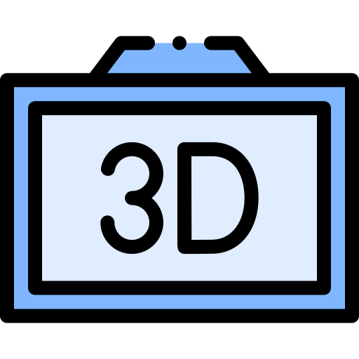 cámara 3d icono gratis