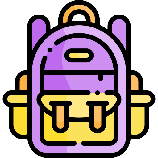 bolsa para la escuela icono gratis