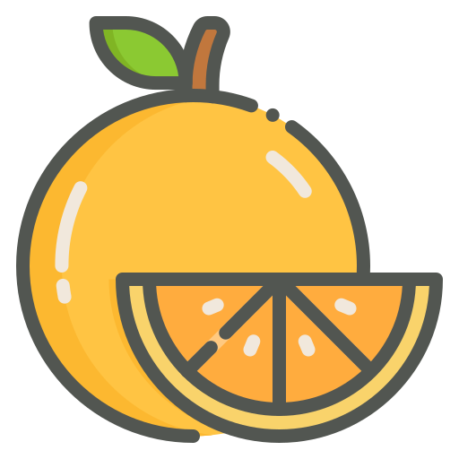 animated orange fruit