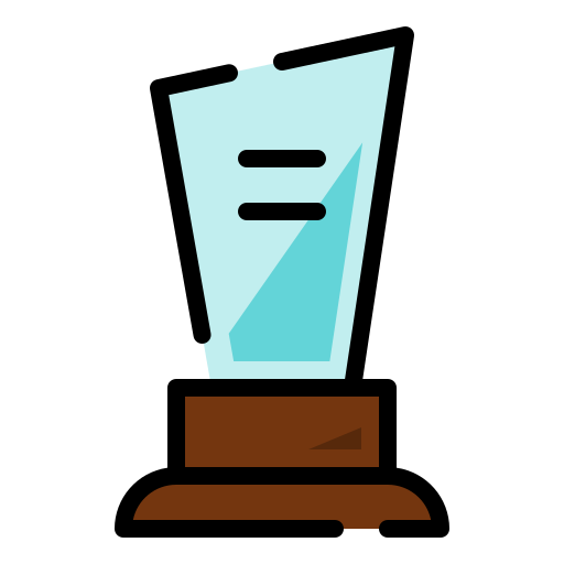 Стеклянная награда бесплатно иконка