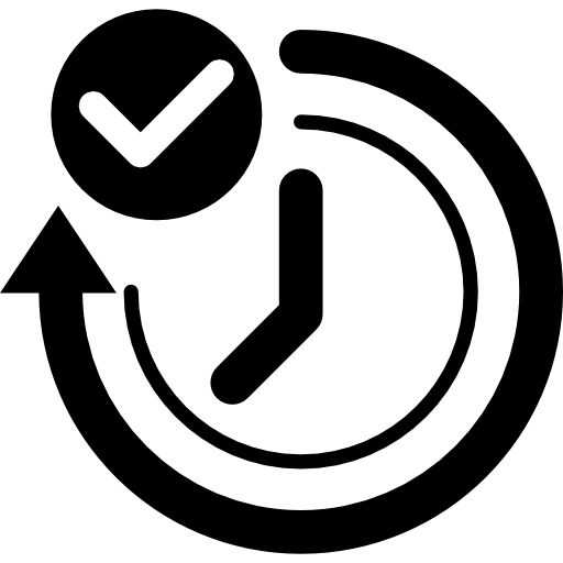 símbolo de verificación de tiempo icono gratis