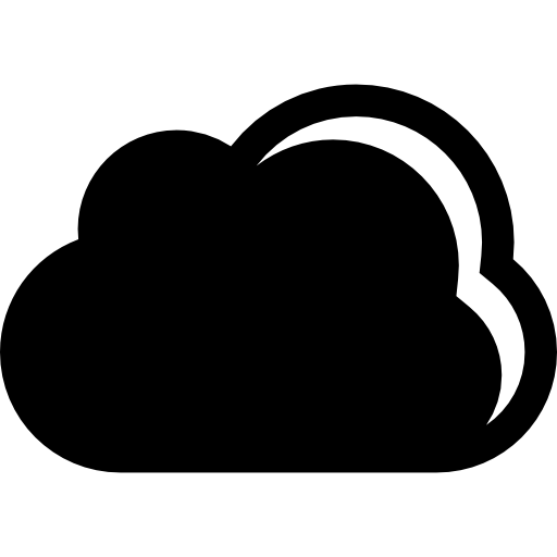 symbole de temps de nuage noir Icône gratuit