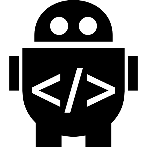 code du robot Icône gratuit