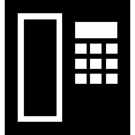 symbole d'outil carré de téléphone à partir de la vue de dessus Icône gratuit