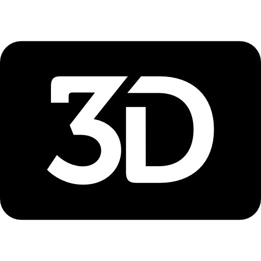 símbolo de película 3d para interfaz icono gratis