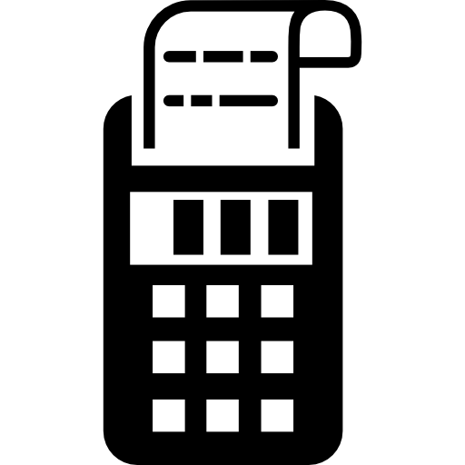 calculadora de impresión herramienta financiera icono gratis